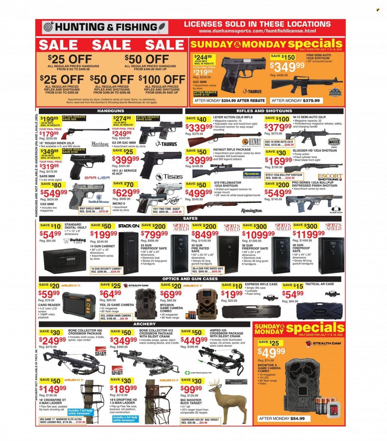 Dunham's Sports (MI) Weekly Ad Flyer July 16 to July 23