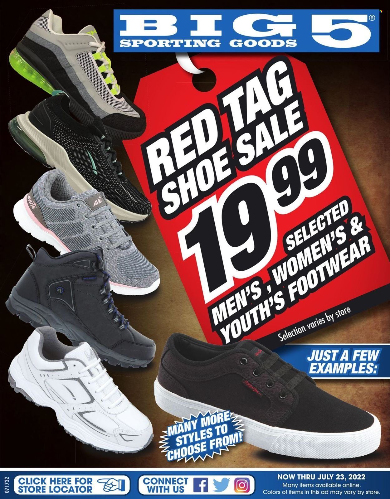 Big 5 (AZ, CA, CO, ID, NM, OR, UT, WA) Weekly Ad Flyer July 17 to July 24