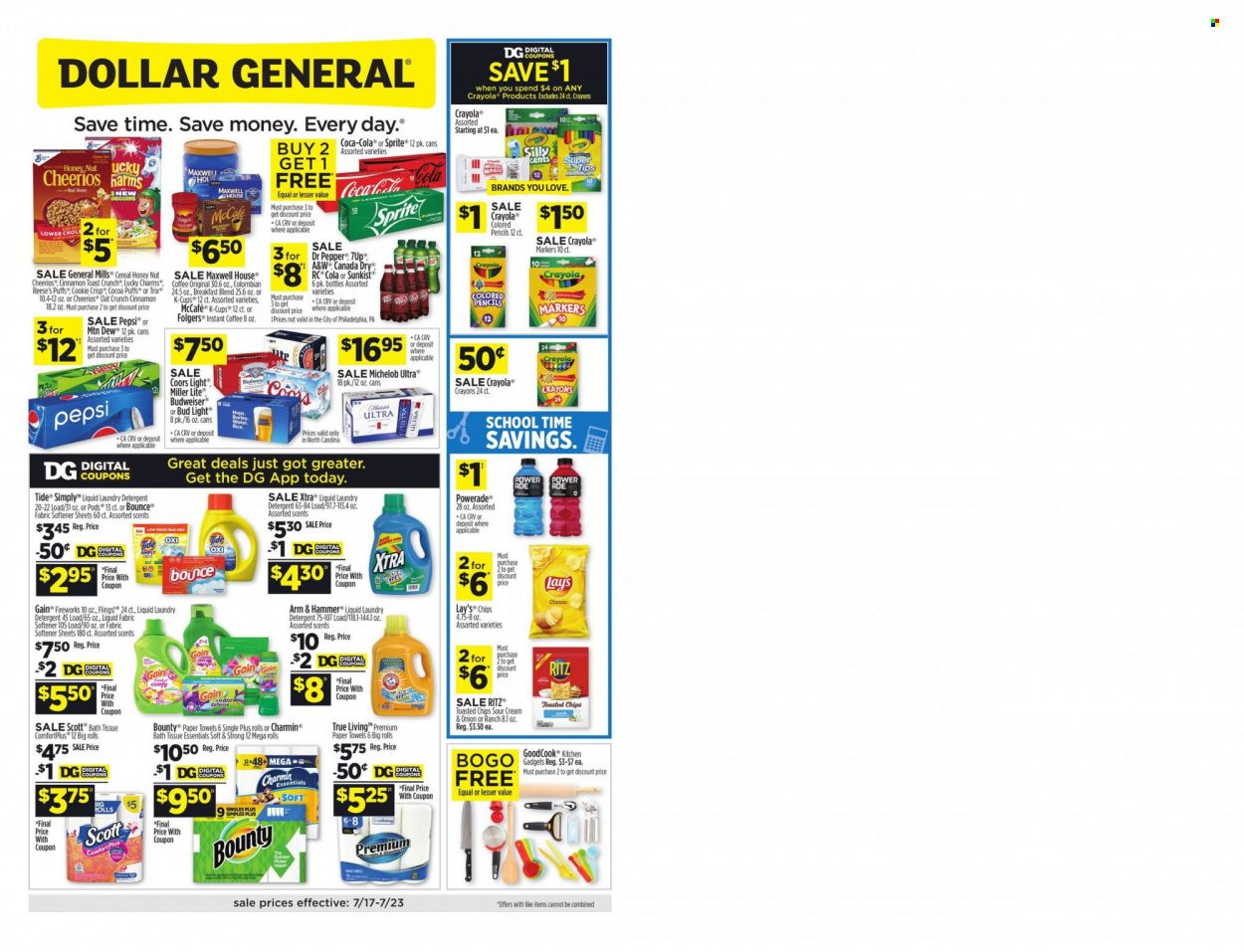 Dollar General (NC) Weekly Ad Flyer July 18 to July 25