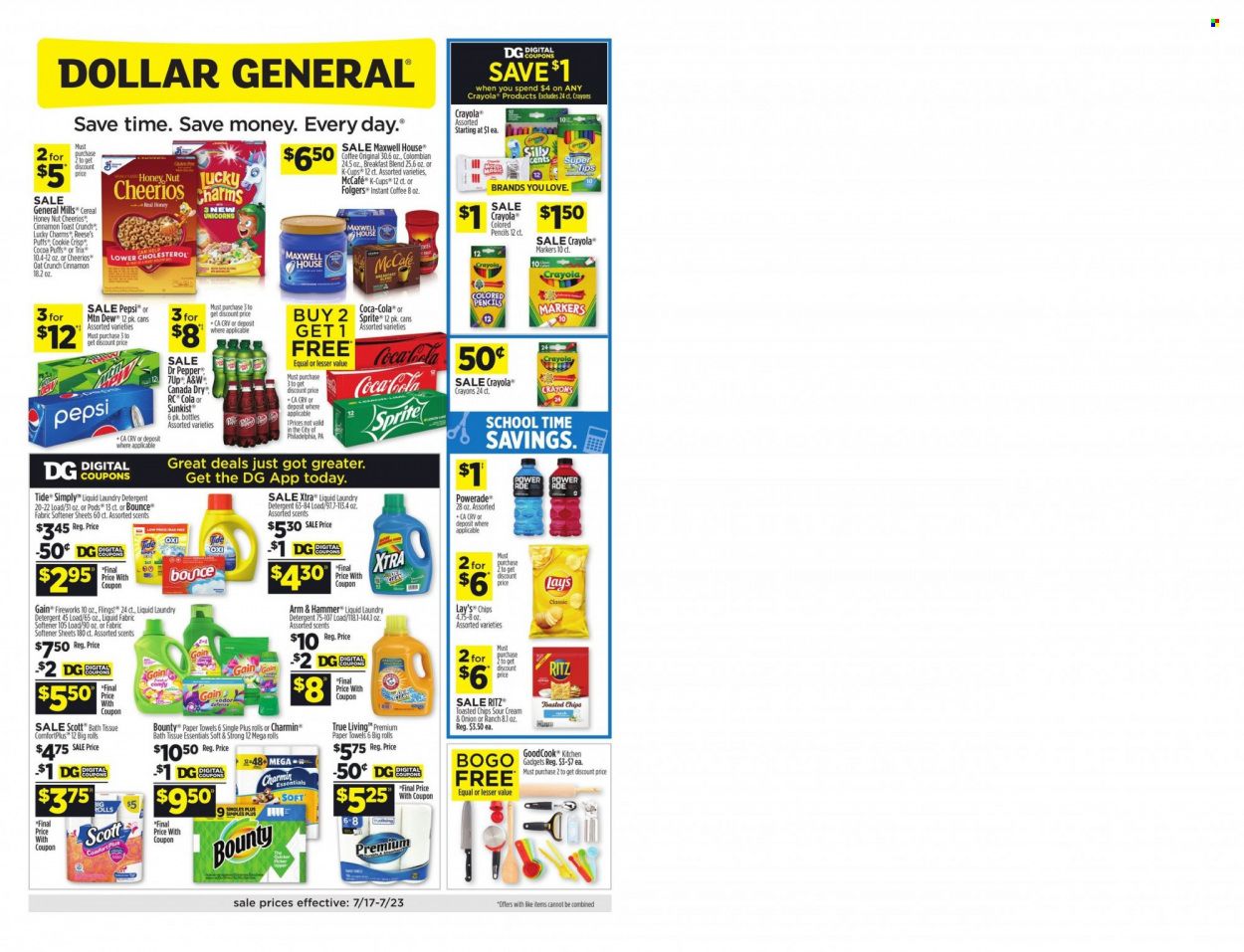 Dollar General (GA, KS, MA, MD, MI, NM, NY, PA) Weekly Ad Flyer July 18 to July 25