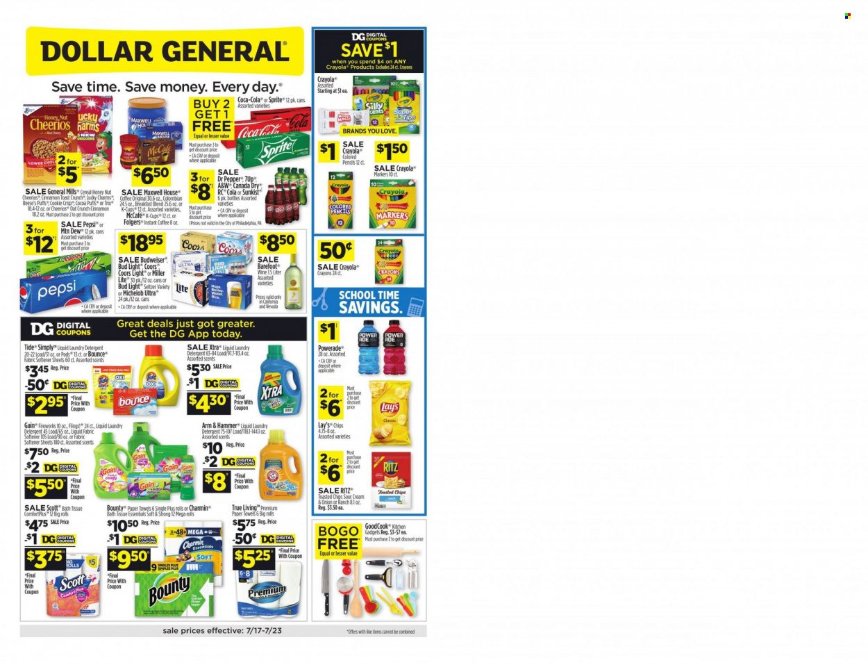 Dollar General (CA, NV) Weekly Ad Flyer July 18 to July 25