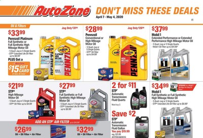 Autozone Weekly Ad & Flyer April 7 to May 4