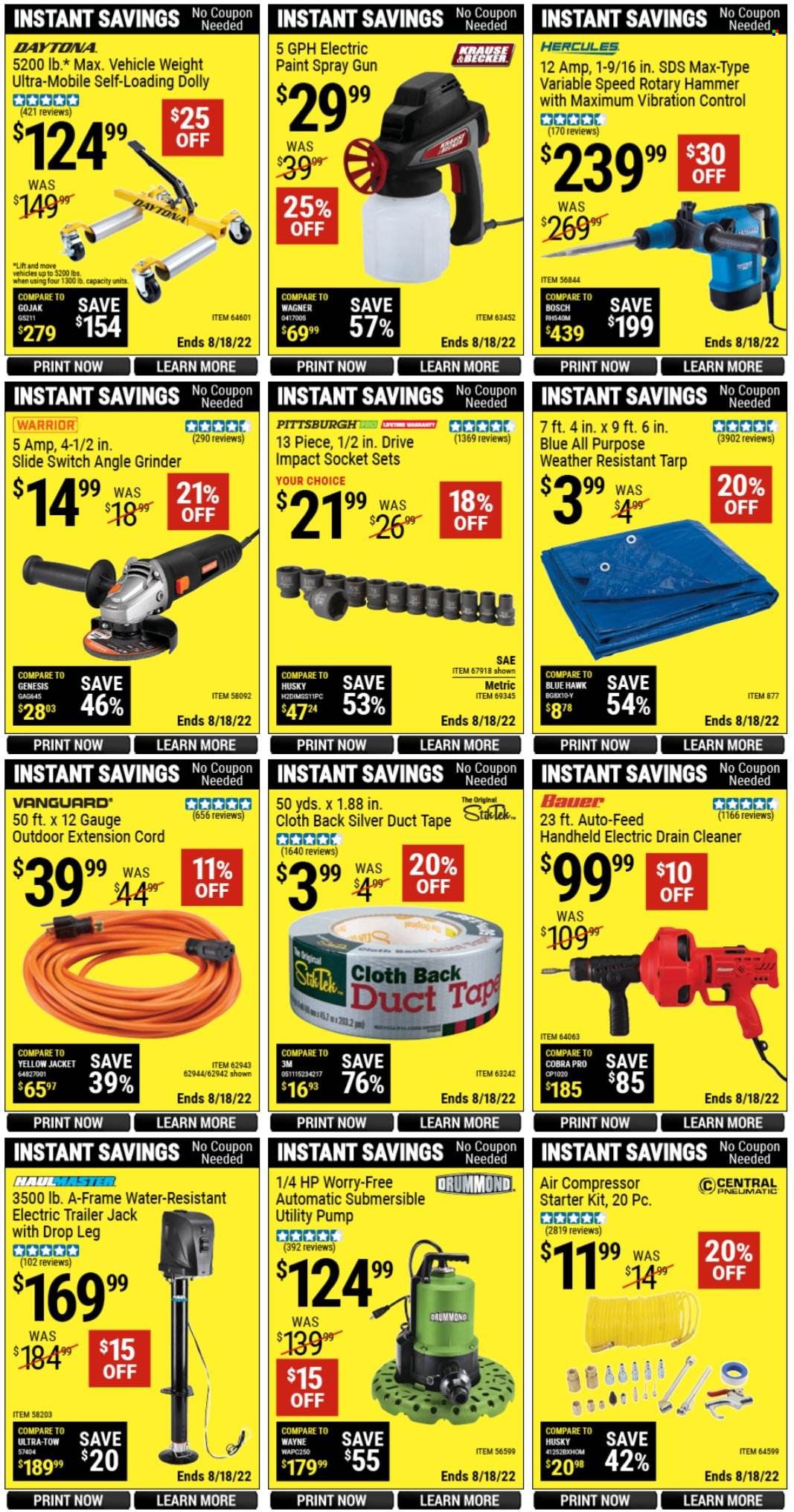 Harbor Freight Weekly Ad Flyer Specials July 18 to August 18, 2022