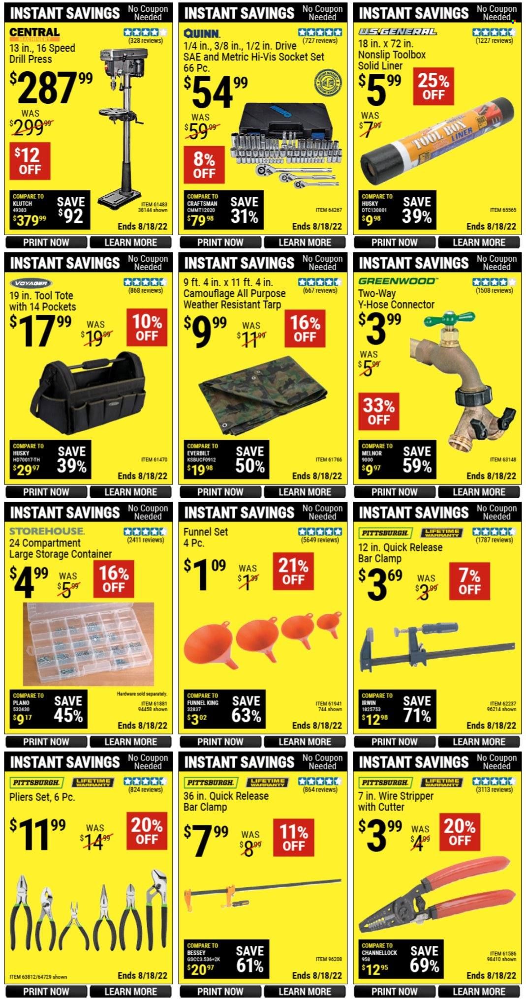 Harbor Freight Weekly Ad Flyer Specials July 18 to August 18, 2022