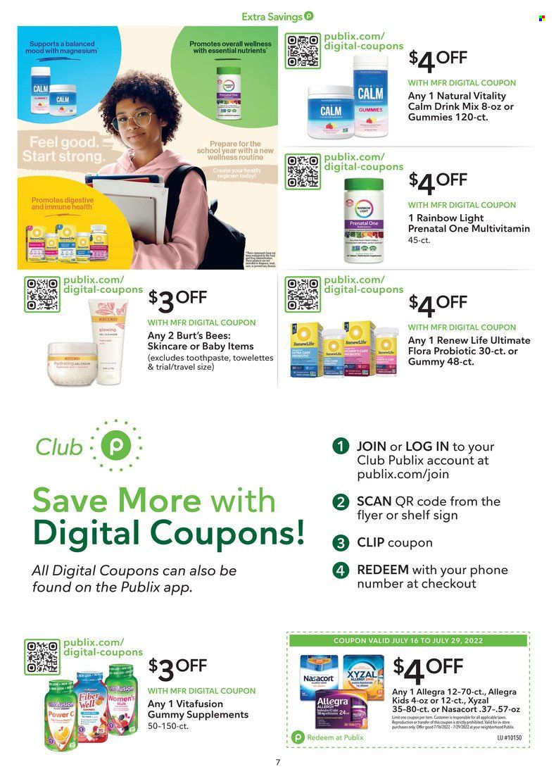 Publix (AL, FL, GA, NC, SC, TN) Weekly Ad Flyer July 19 to July 26