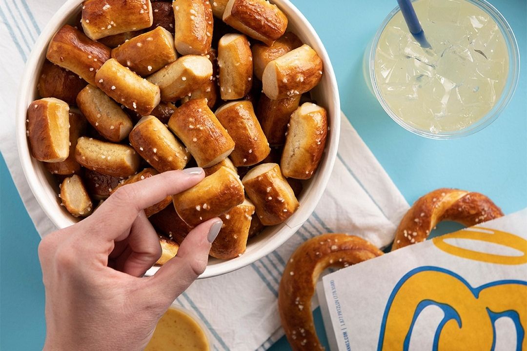 Enjoy Free Delivery Through the Auntie Anne’s App or Website on Weekends in July and August: A Pretzel Perks Exclusive Enjoy Free Delivery Through the Auntie Anne’s App or Website on Weekends in July and August: A Pretzel Perks Exclusive