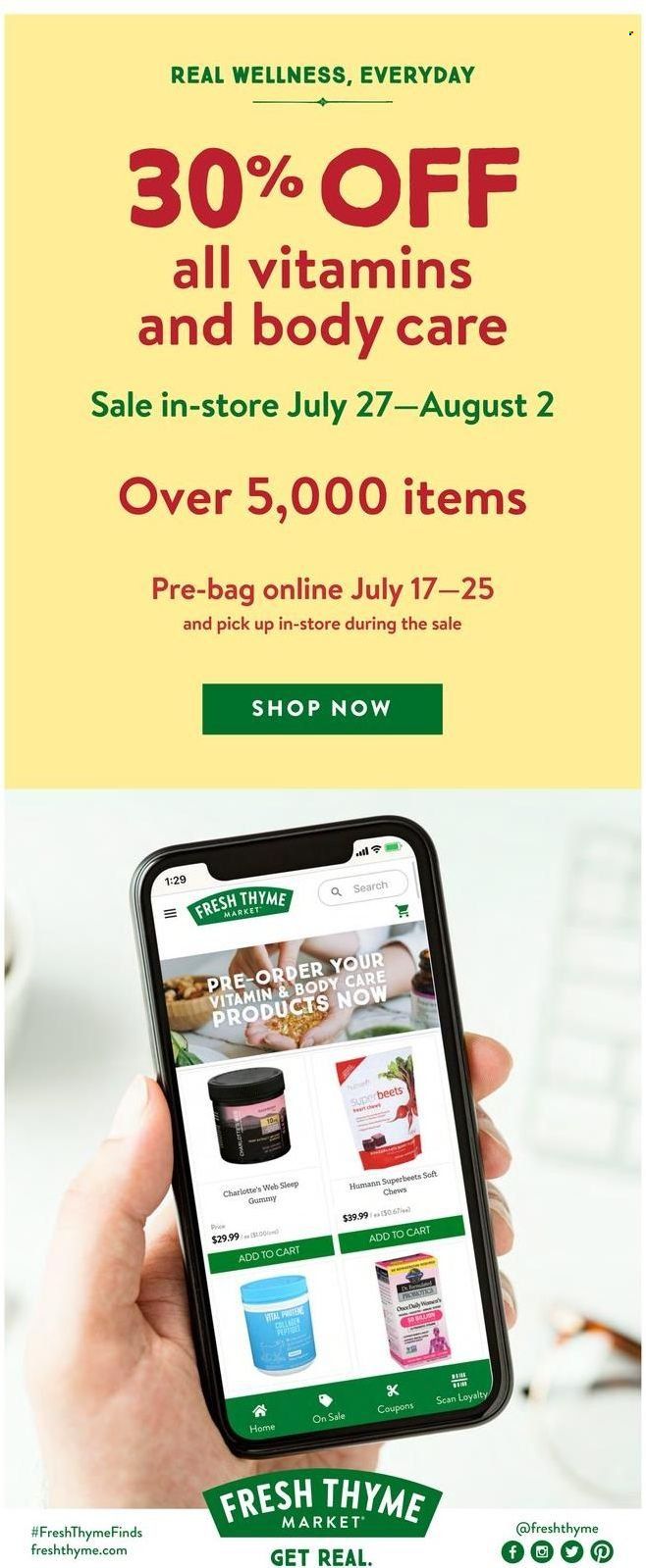 Fresh Thyme Weekly Ad Flyer July 20 to July 27
