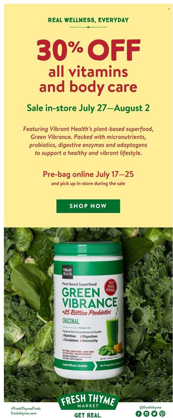 Fresh Thyme Weekly Ad Flyer July 20 to July 27
