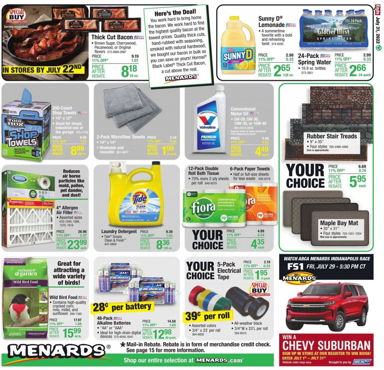 Menards Weekly Ad Flyer July 20 to July 27