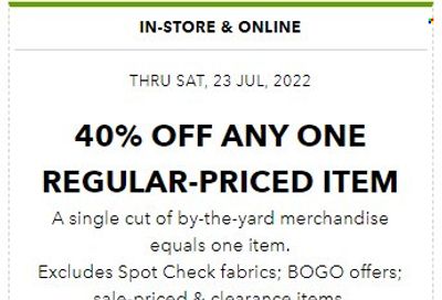 JOANN Weekly Ad Flyer July 20 to July 27