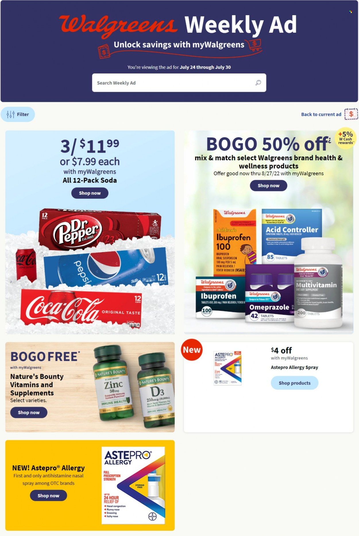 Walgreens Weekly Ad Flyer July 20 to July 27