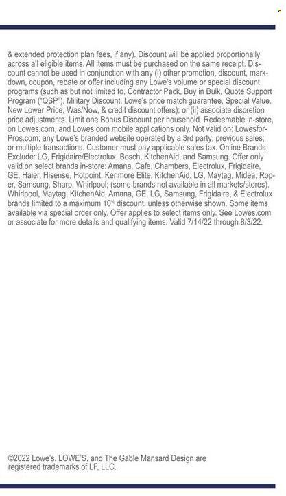 Lowe's Weekly Ad Flyer July 20 to July 27