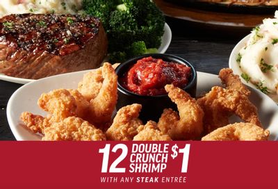 Score a $1 Order of Double Crunch Shrimp with the Purchase of a Steak Entree at Applebee’s