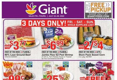Giant Food (DE, MD, VA) Weekly Ad Flyer July 21 to July 28
