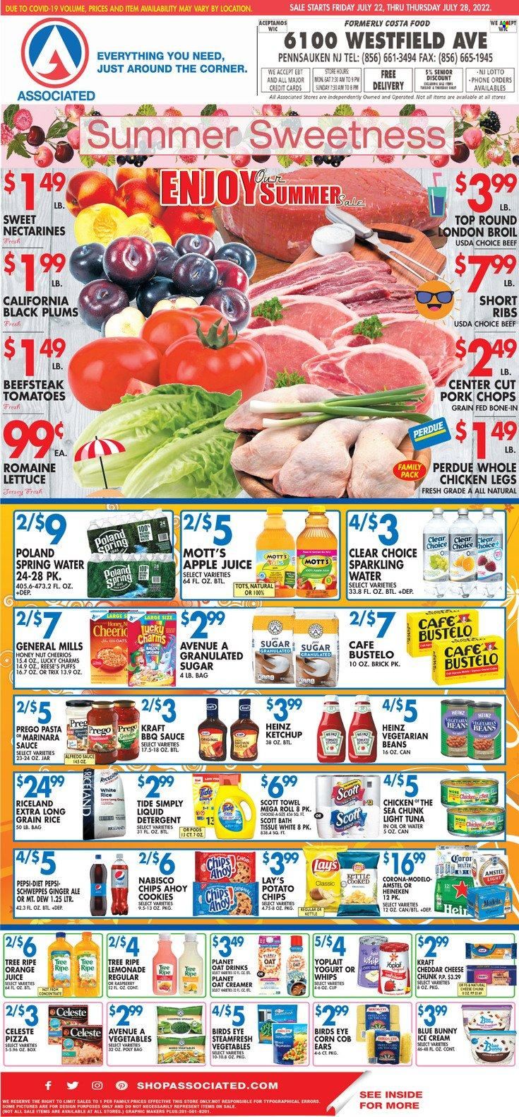 Associated Supermarkets (NY) Weekly Ad Flyer July 22 to July 29