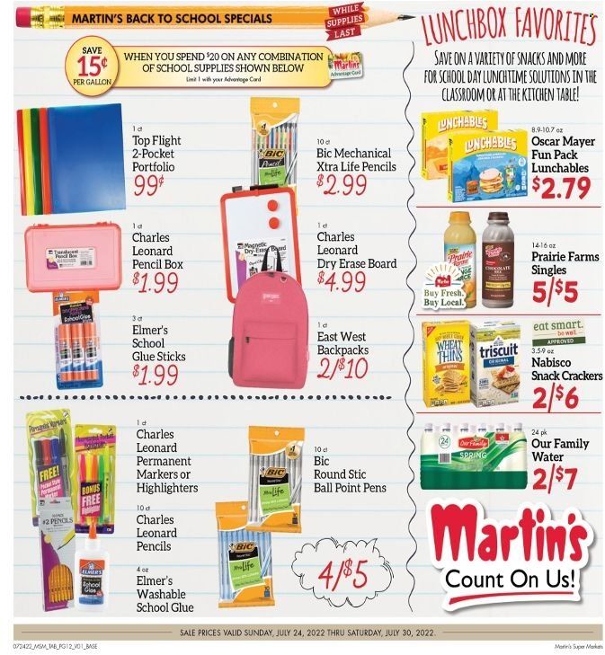 Martin’s (IN, MI) Weekly Ad Flyer July 22 to July 29