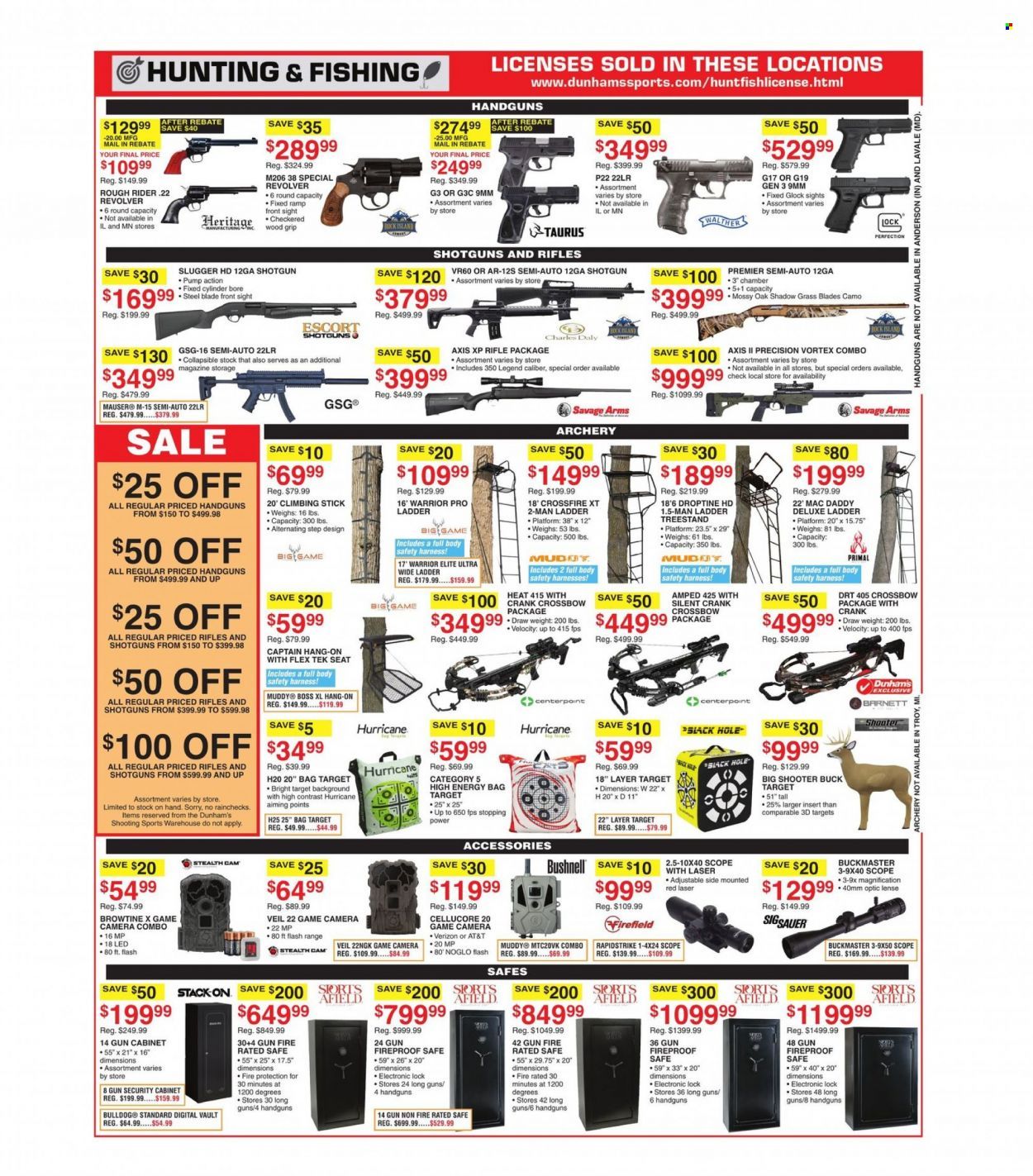 Dunham's Sports (MI, PA, WI) Weekly Ad Flyer July 22 to July 29