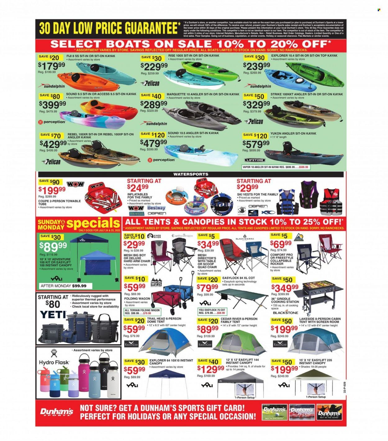 Dunham's Sports (MI) Weekly Ad Flyer July 22 to July 29