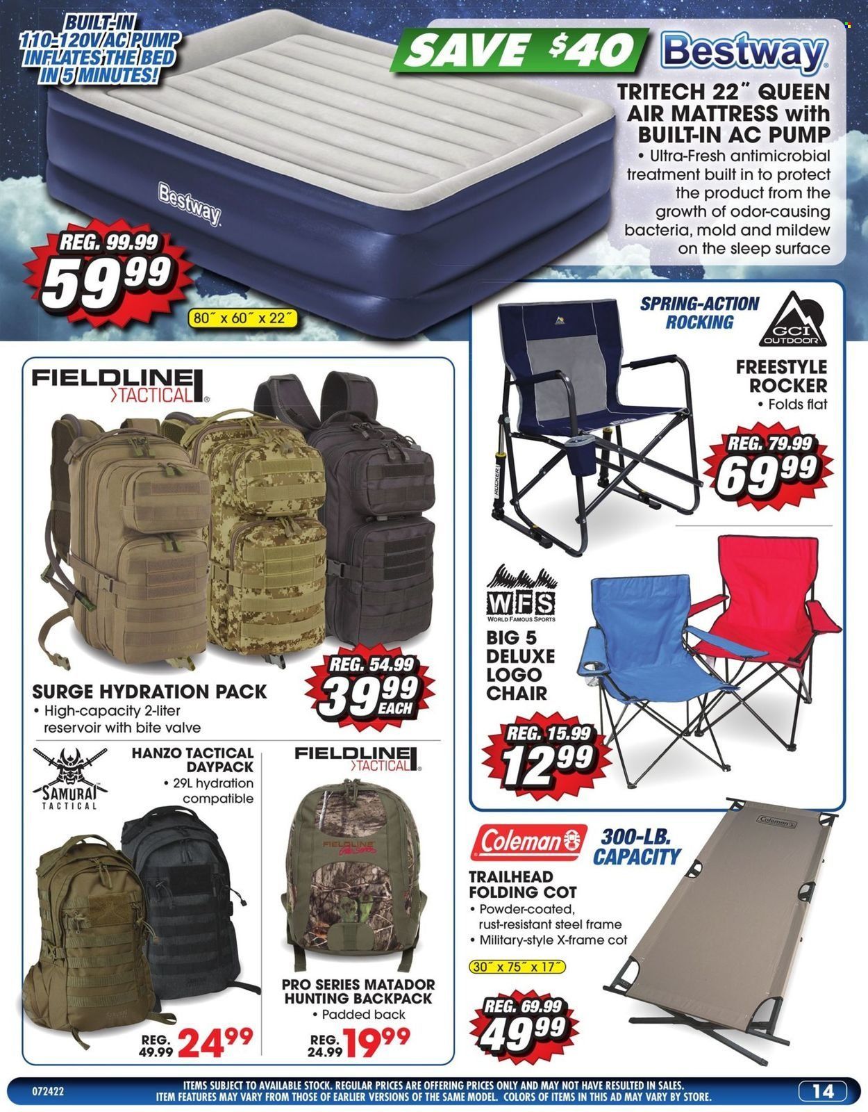 Big 5 (AZ, CA, CO, ID, NM, OR, UT, WA) Weekly Ad Flyer July 25 to August 1