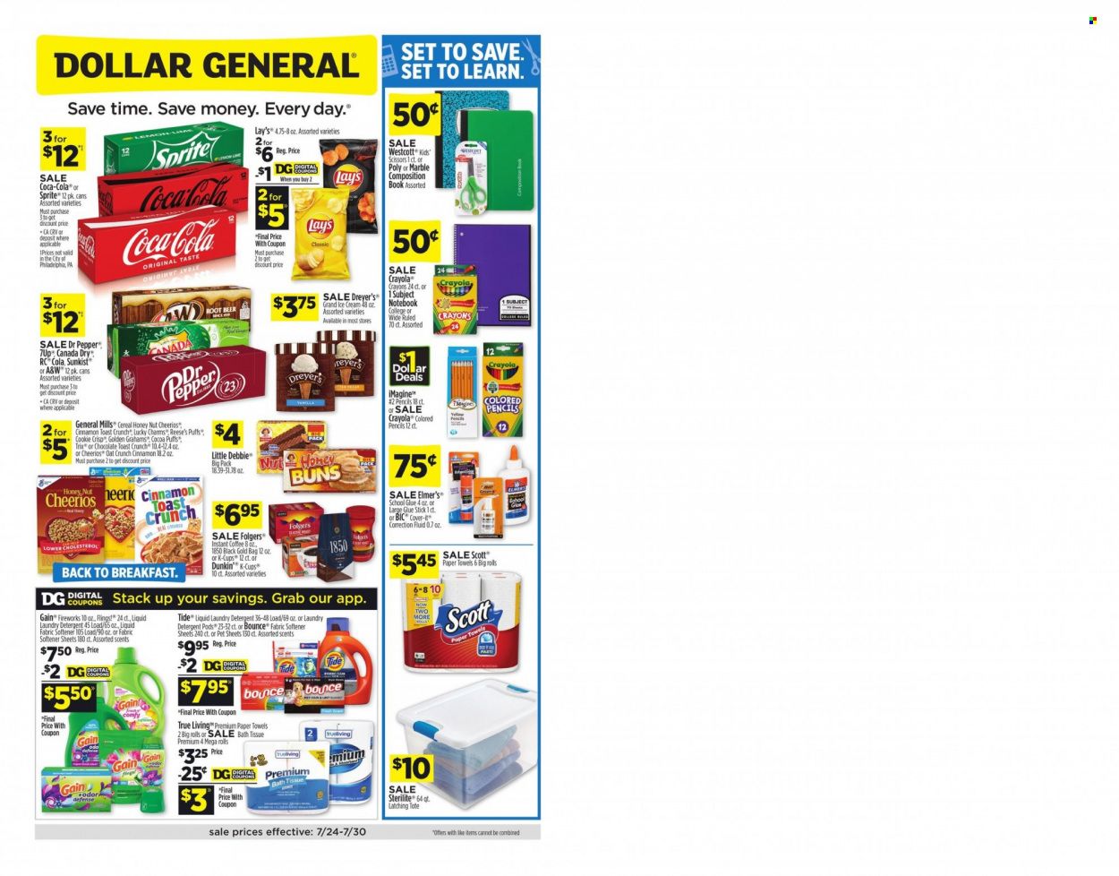 Dollar General (AZ, CO, NM, OR) Weekly Ad Flyer July 25 to August 1