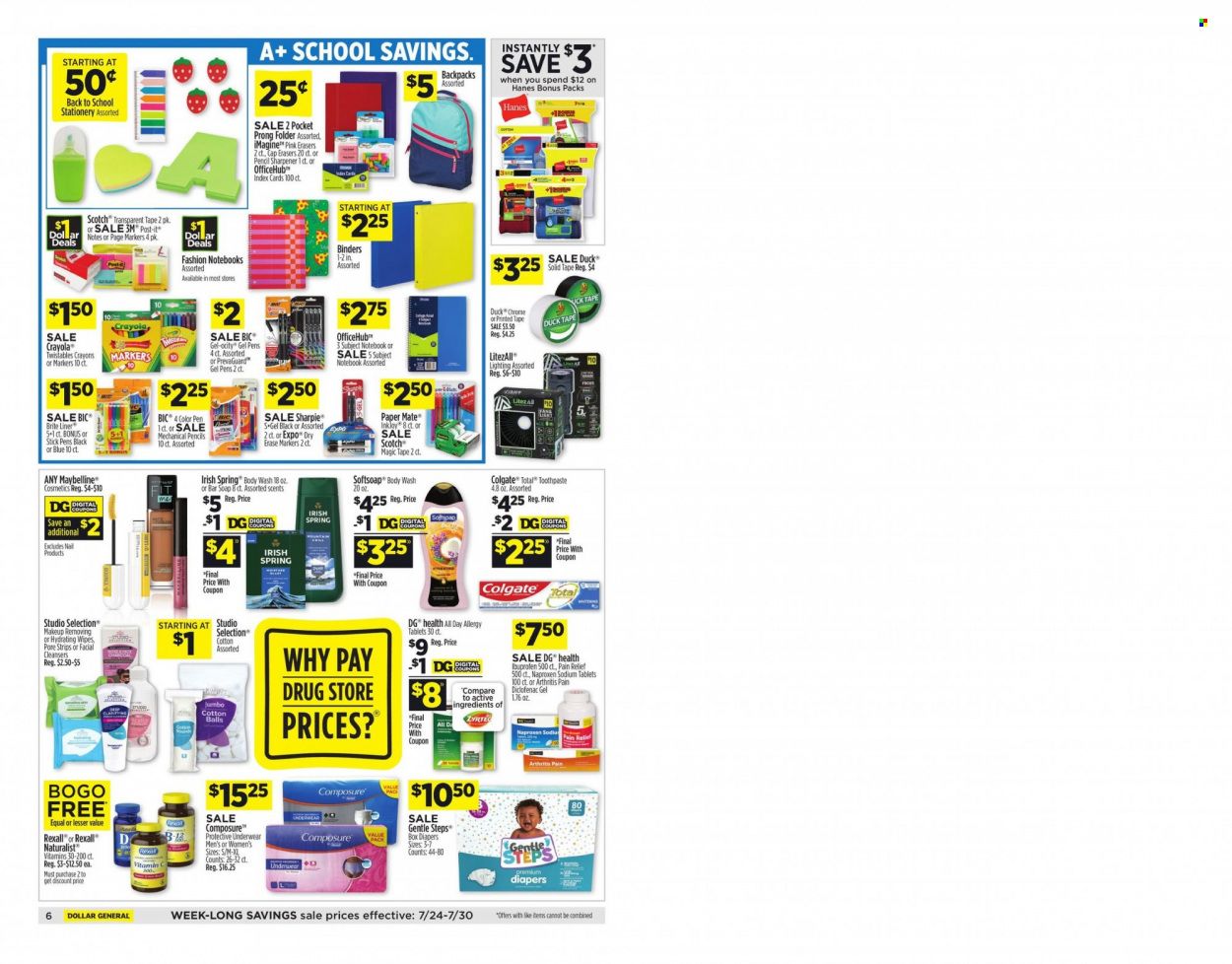 Dollar General (AZ, CO, NM, UT) Weekly Ad Flyer July 25 to August 1