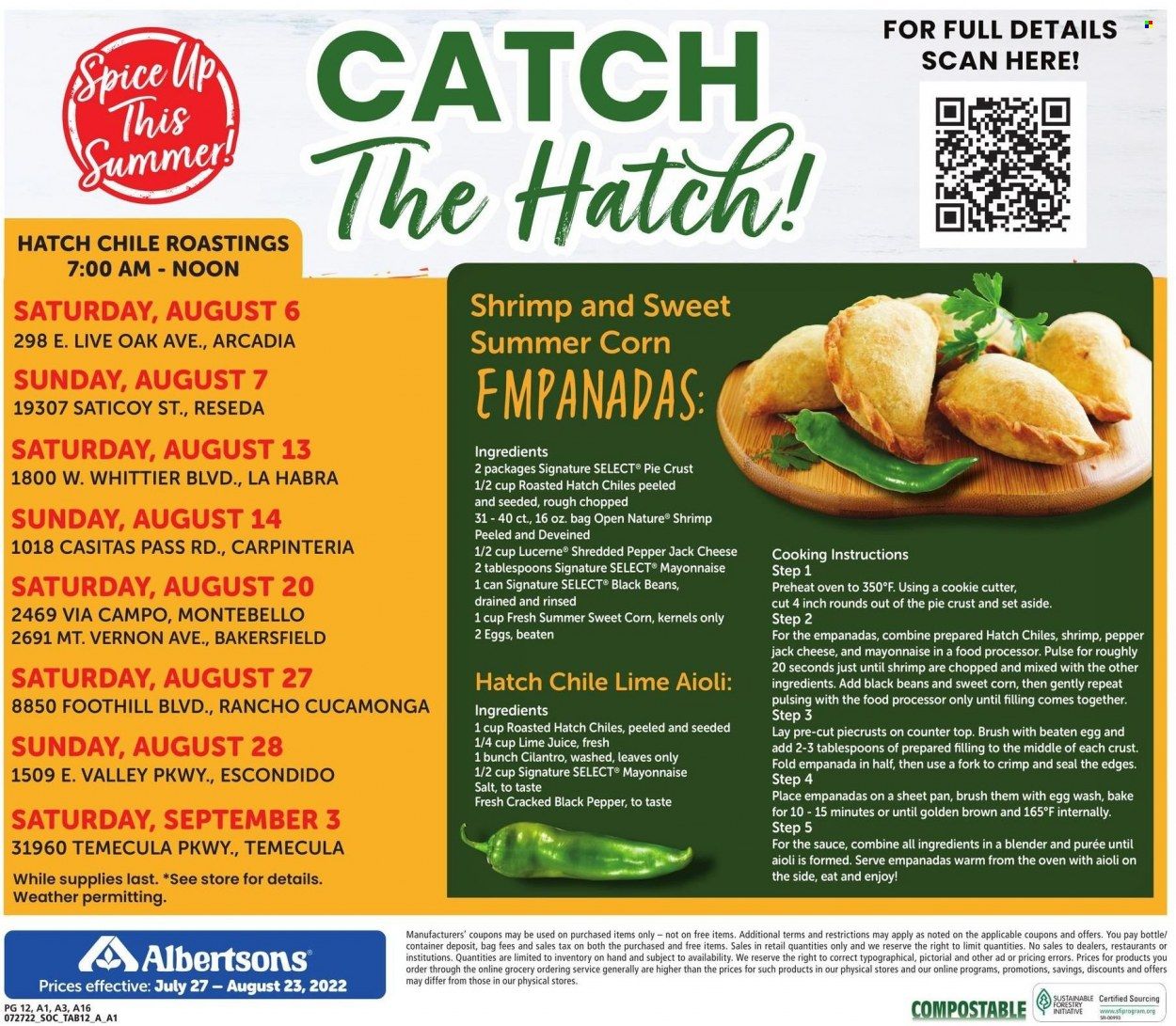 Albertsons (CA, ID, LA, MT, OR, TX, WA) Weekly Ad Flyer Specials July 27 to August 23, 2022