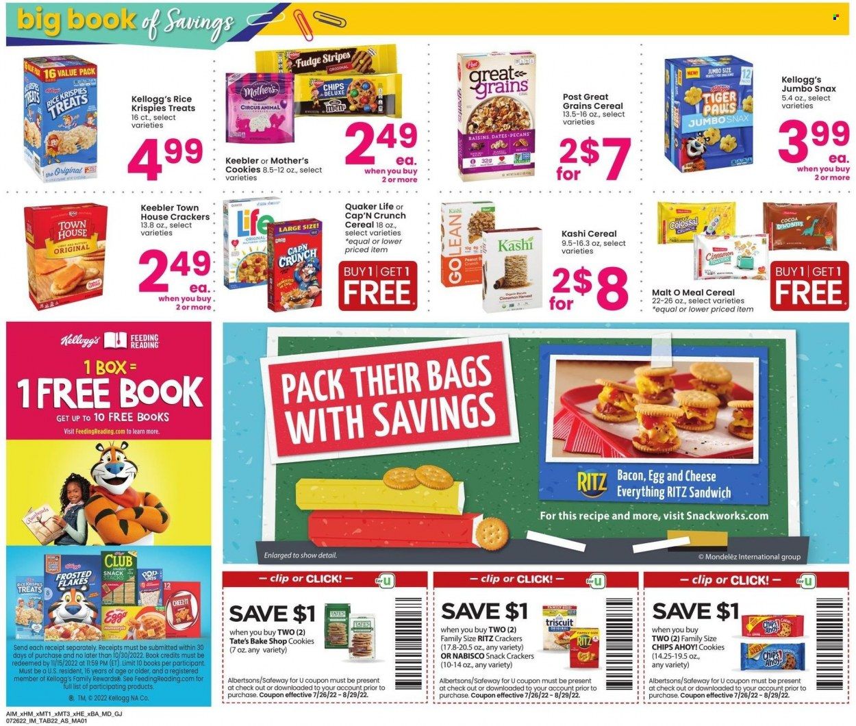 Albertsons (CA, ID, LA, MT, OR, TX, WA) Weekly Ad Flyer Specials July 26 to August 29, 2022