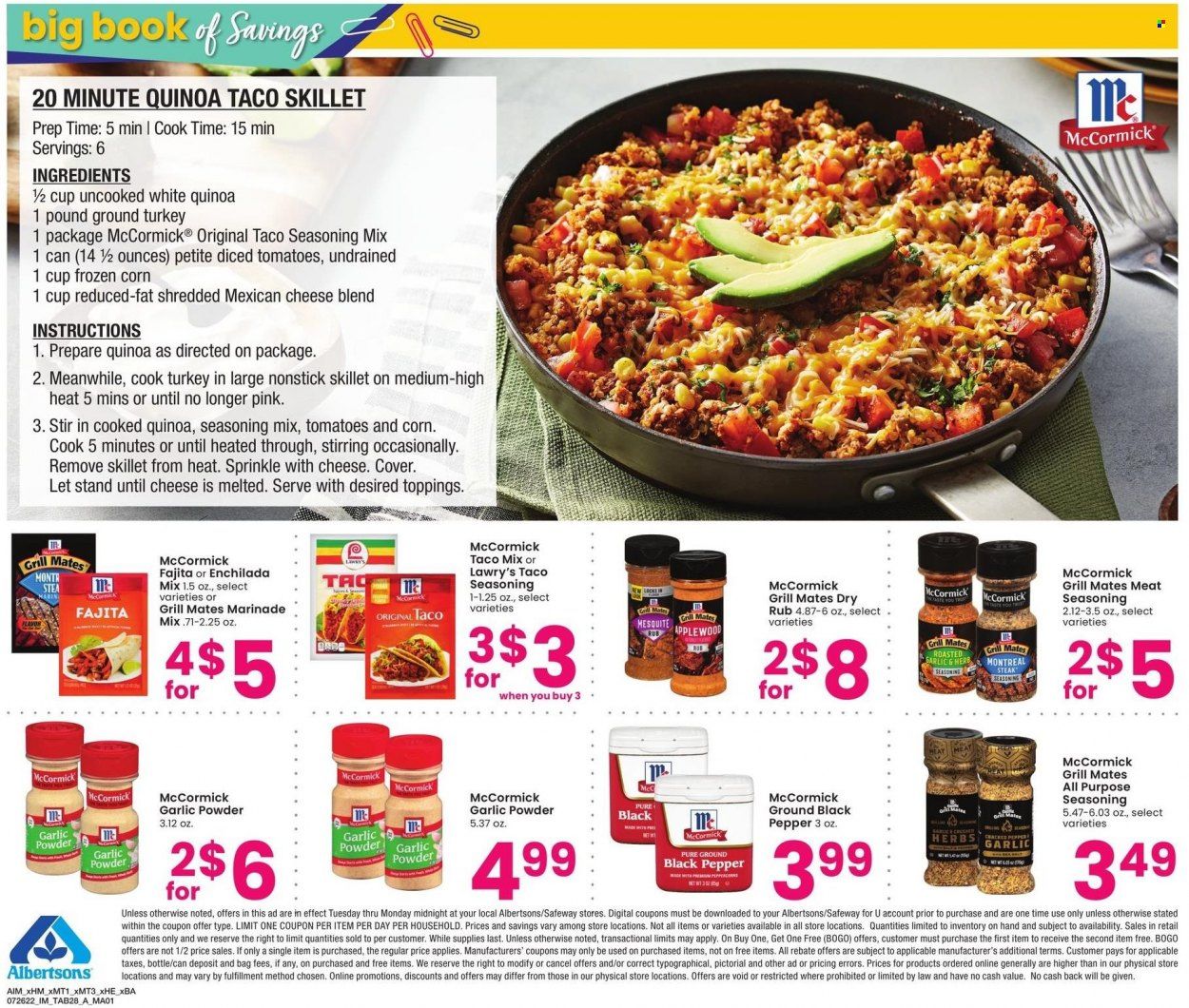 Albertsons (CA, ID, LA, MT, OR, TX, WA) Weekly Ad Flyer Specials July 26 to August 29, 2022