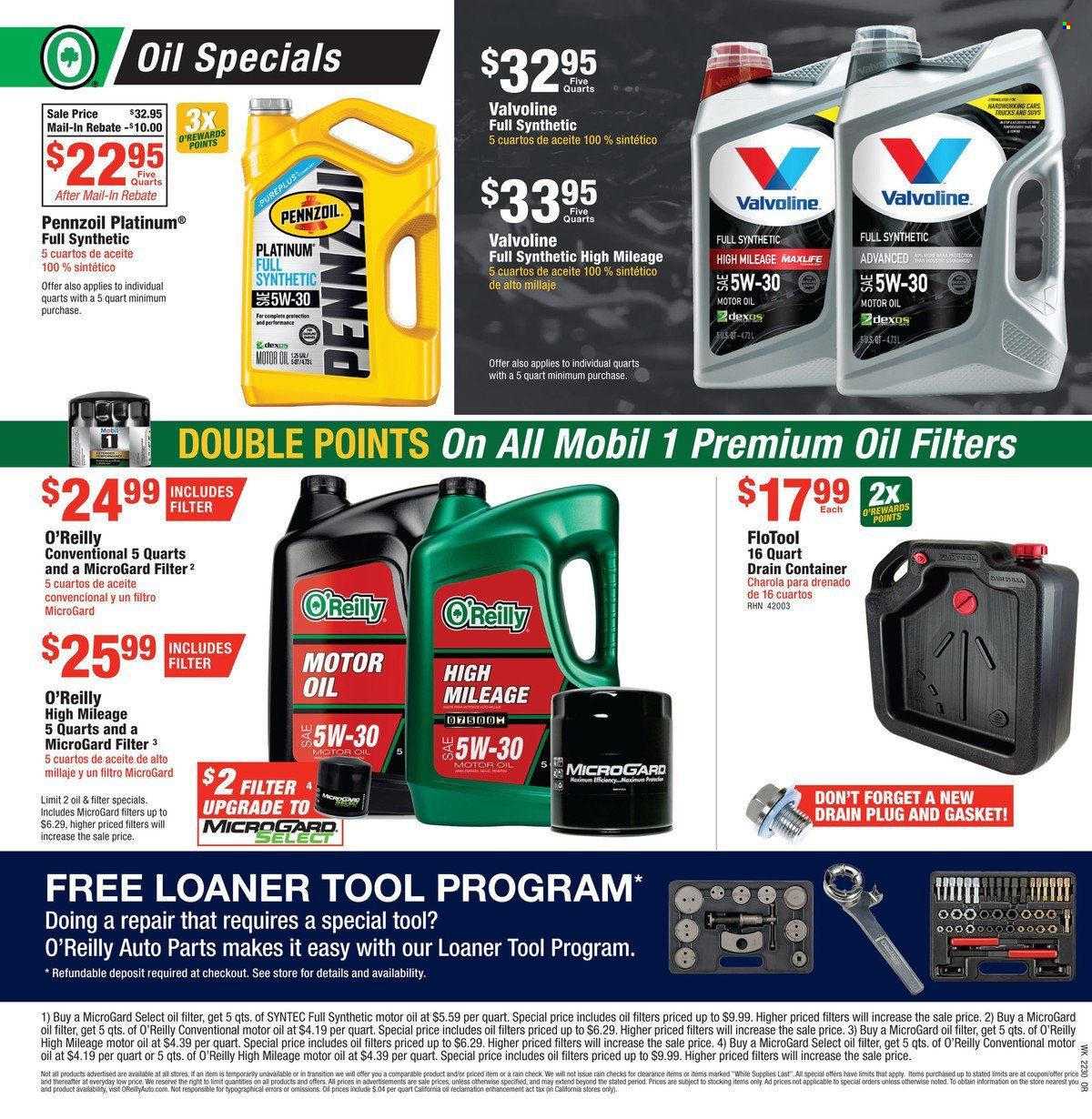 O'Reilly Auto Parts Weekly Ad Flyer Specials July 27 to August 30, 2022