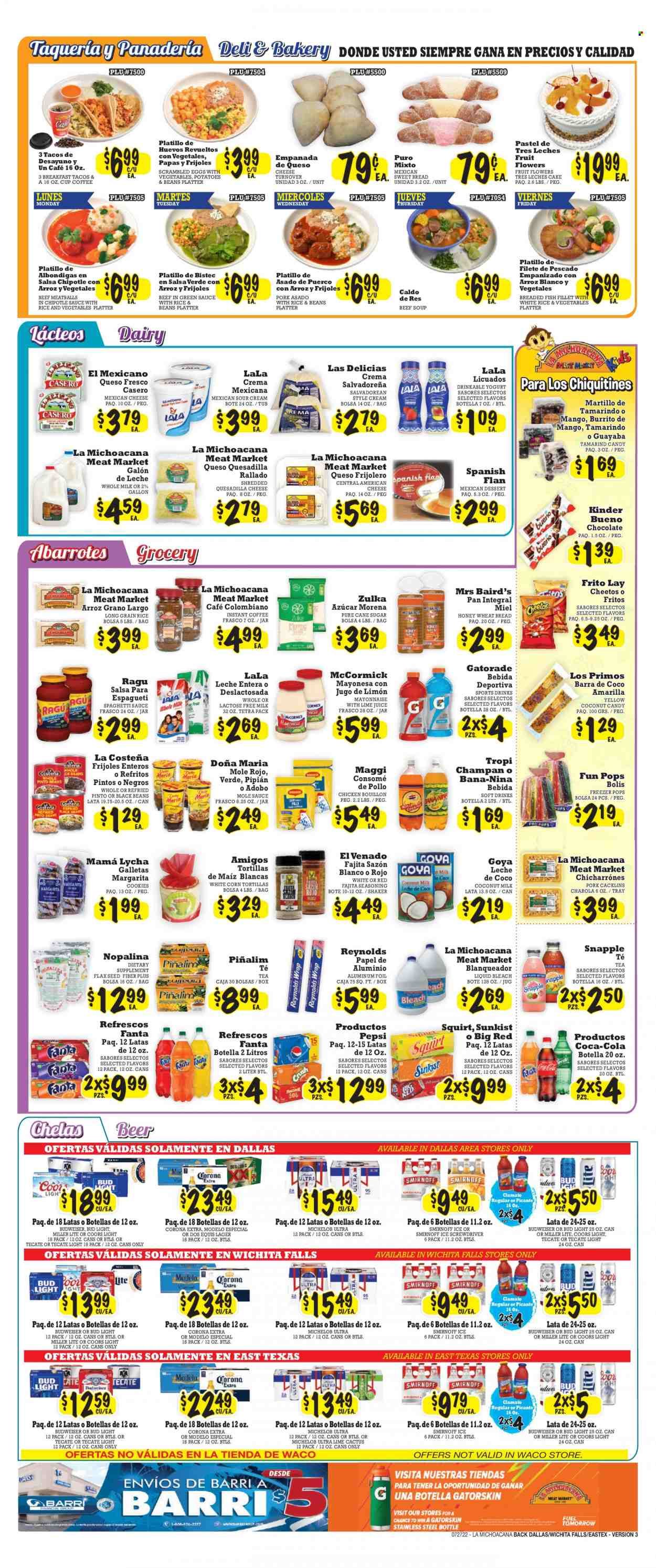 La Michoacana Meat Market (TX) Weekly Ad Flyer July 27 to August 3