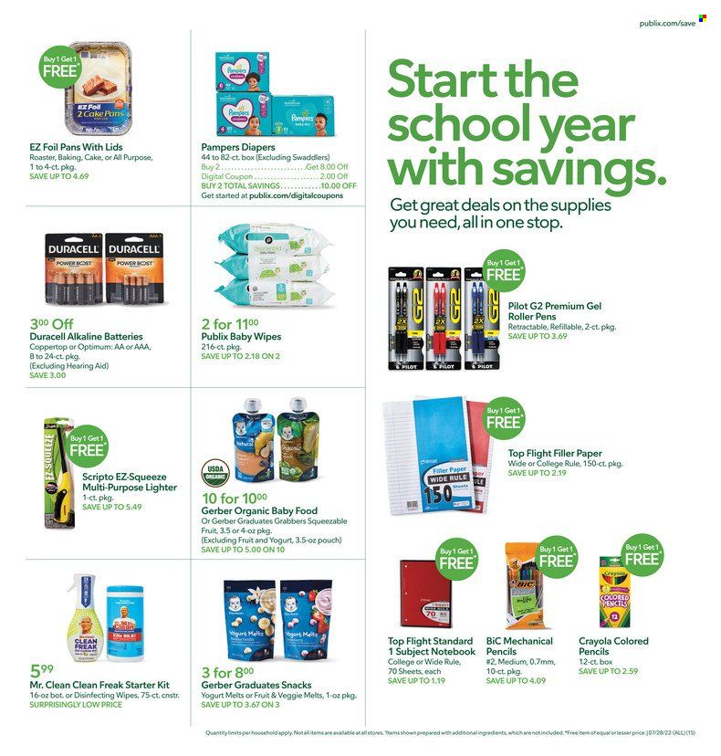 Publix (AL, FL, GA, NC, SC, TN) Weekly Ad Flyer July 28 to August 4