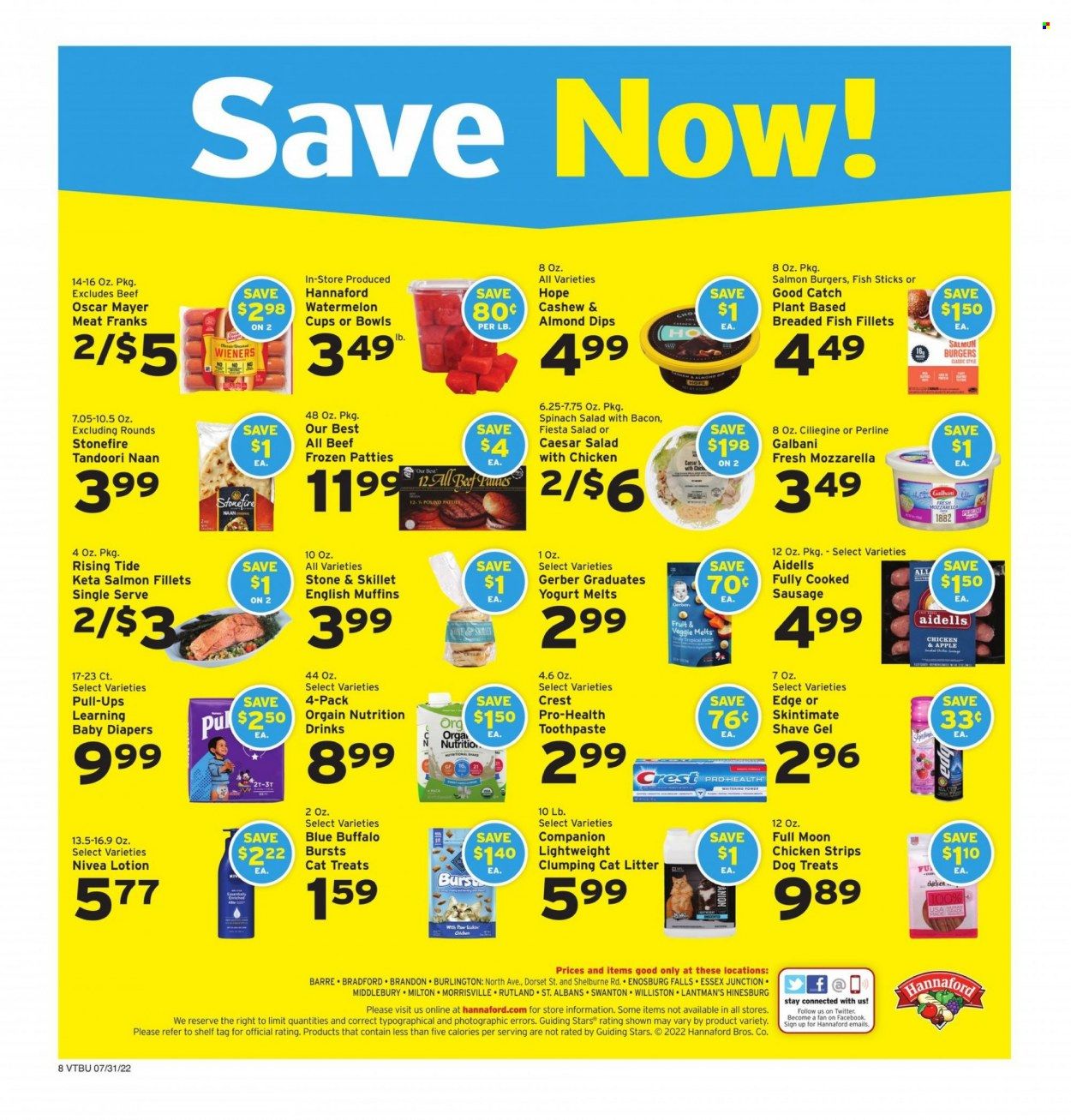 Hannaford (VT) Weekly Ad Flyer July 31 to August 7