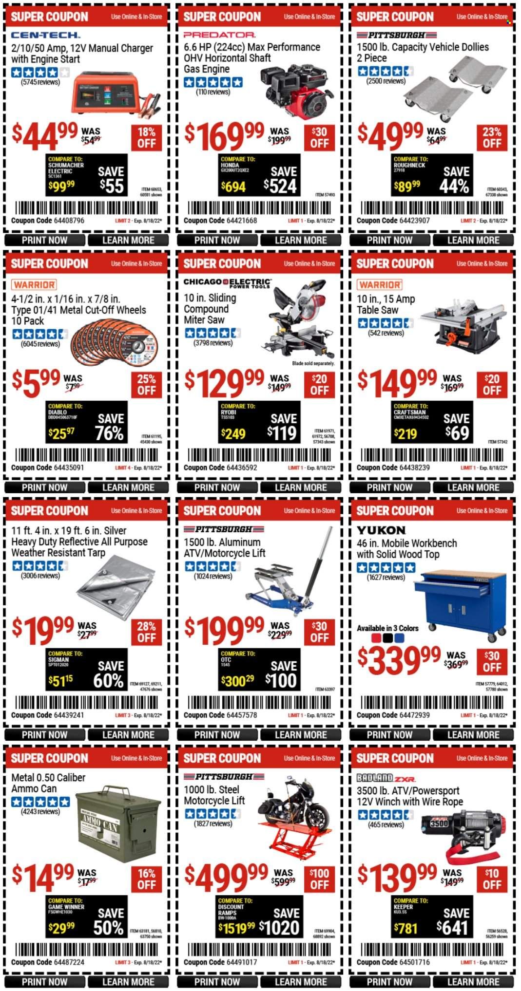 Harbor Freight Weekly Ad Flyer Specials August 1 to August 18, 2022