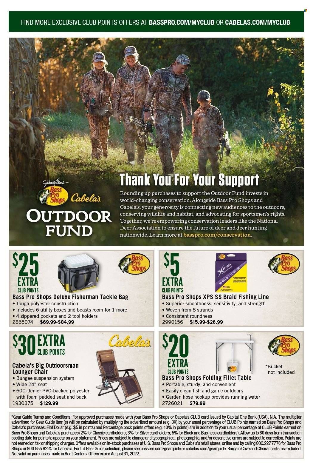 Bass Pro Shops Weekly Ad Flyer Specials August 1 to August 31, 2022