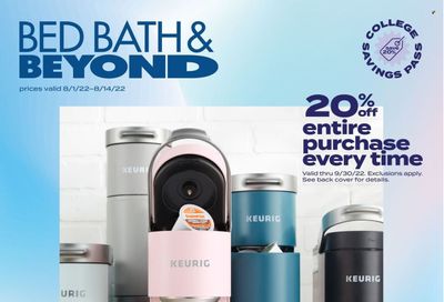 Bed Bath & Beyond Weekly Ad Flyer August 1 to August 8