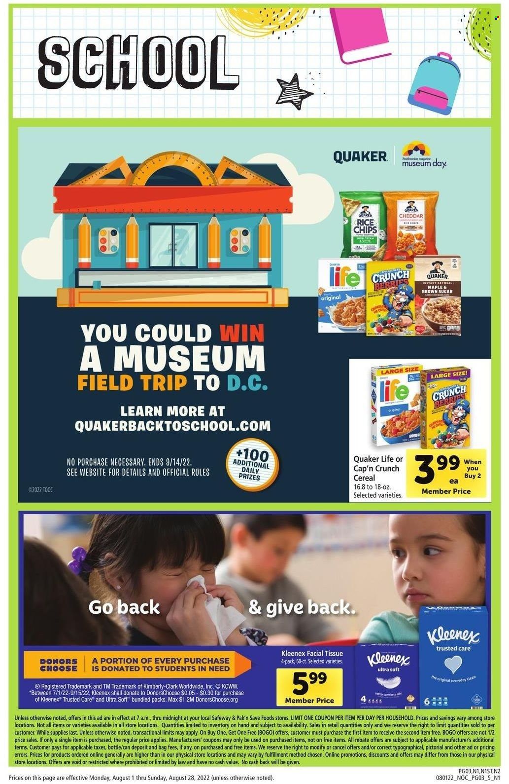 Safeway (CA, HI, OR, WA) Weekly Ad Flyer Specials August 1 to August 28, 2022