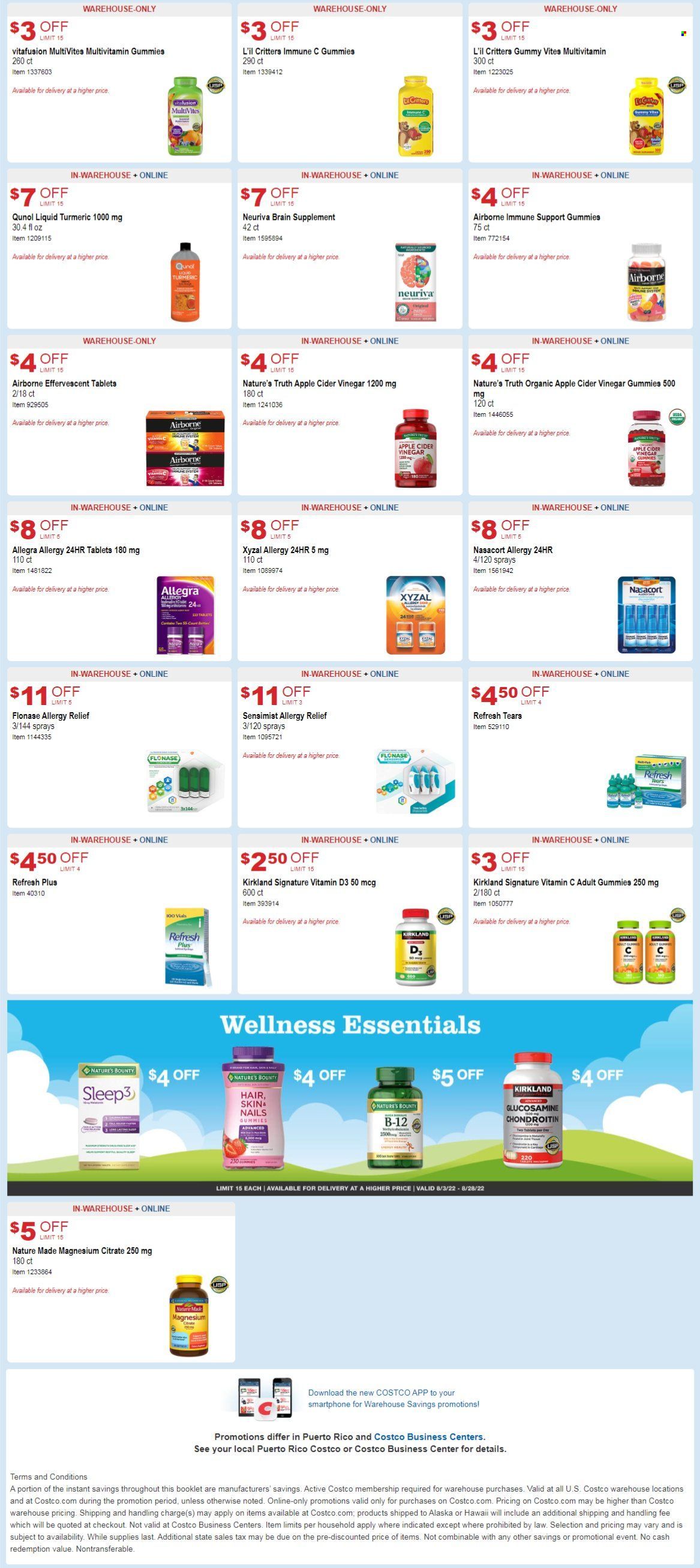 Costco Weekly Ad Flyer Specials August 3 to August 28, 2022