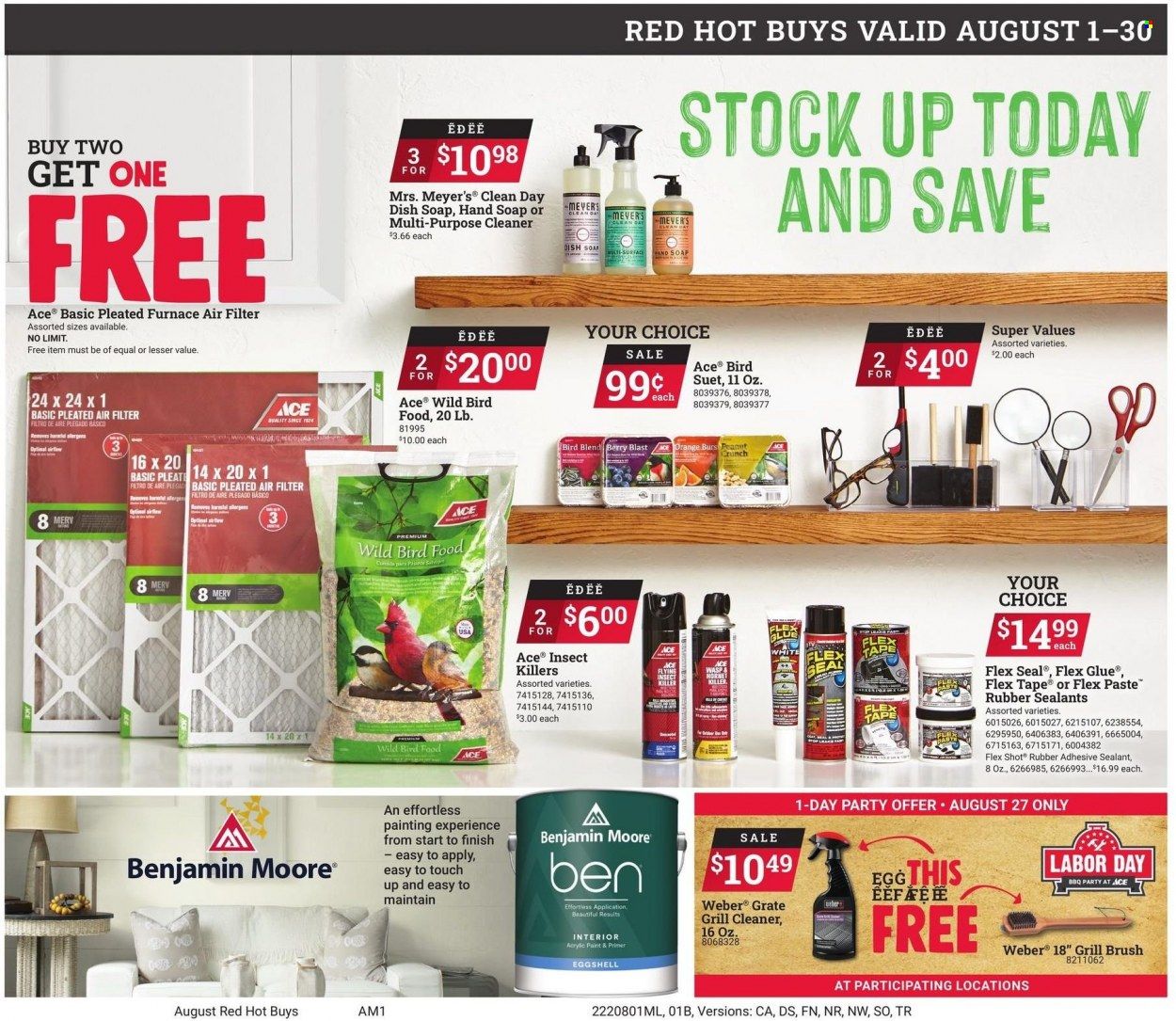 ACE Hardware Weekly Ad Flyer Specials August 1 to August 30, 2022