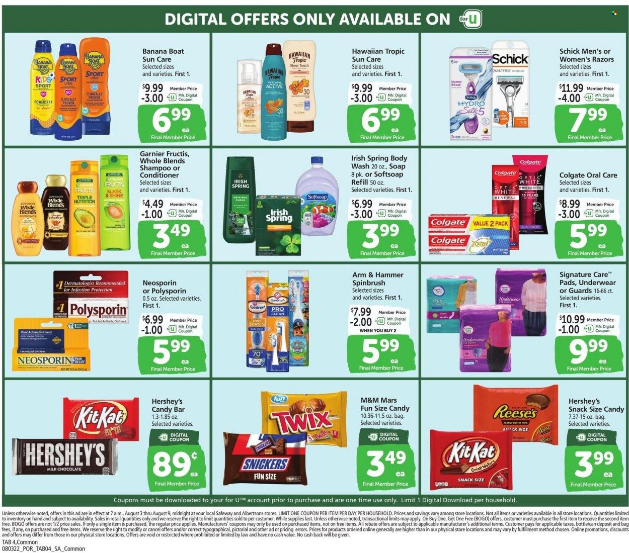 Safeway (OR) Weekly Ad Flyer Specials August 3 to August 9, 2022