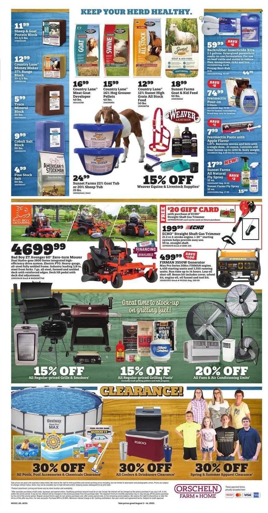 Orscheln Farm and Home (IA, IN, KS, MO, NE, OK) Weekly Ad Flyer Specials August 3 to August 14, 2022