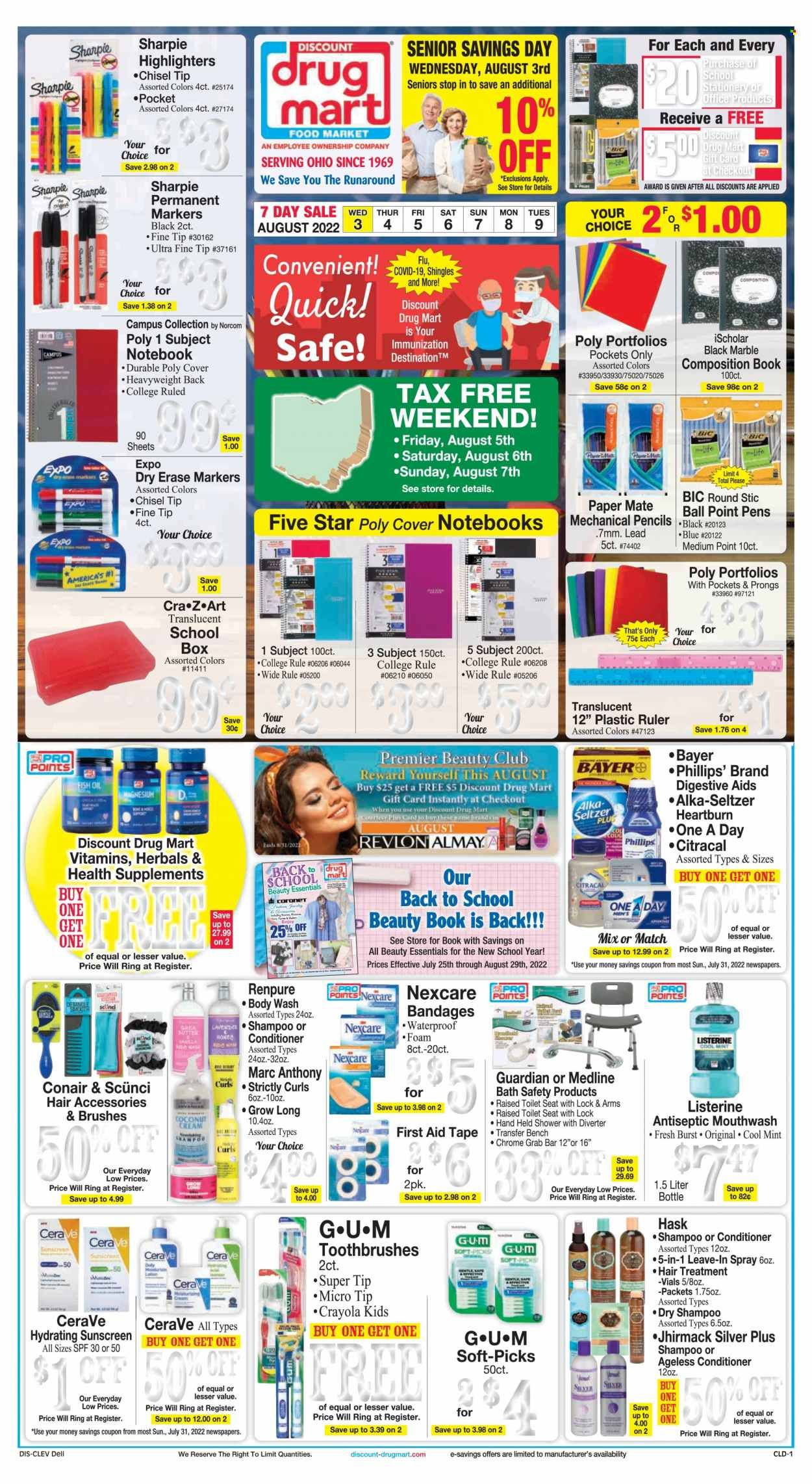 Discount Drug Mart (OH) Weekly Ad Flyer Specials August 3 to August 9, 2022