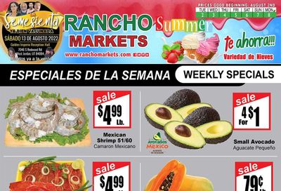 Rancho Markets (UT) Weekly Ad Flyer August 2 to August 9