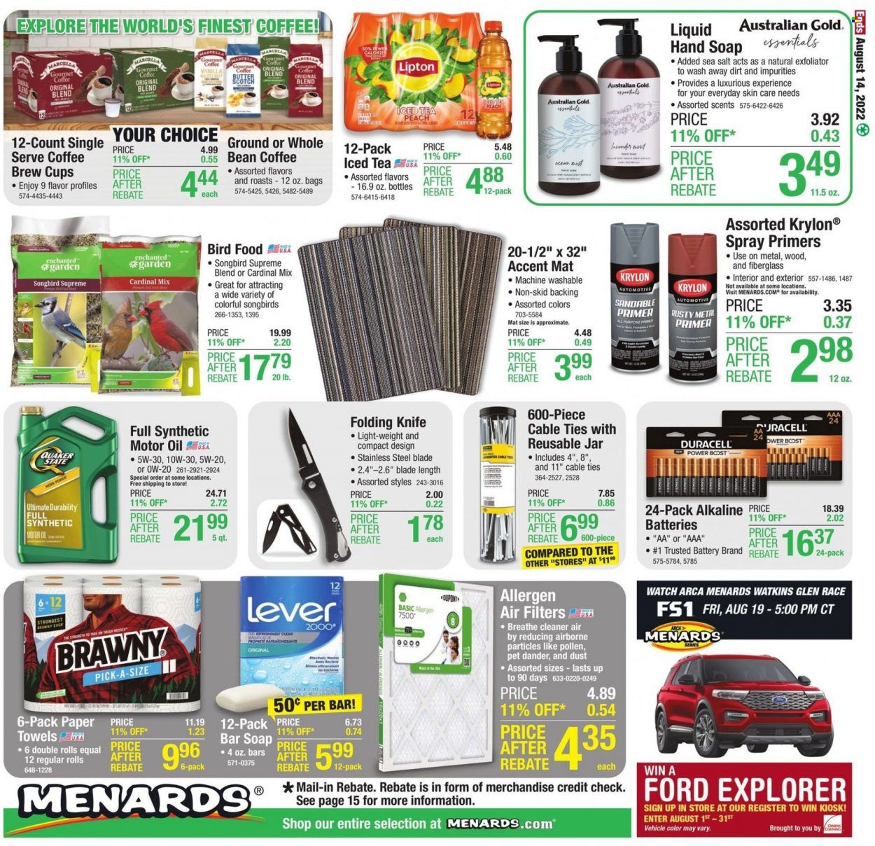 Menards Weekly Ad Flyer Specials August 4 to August 14, 2022