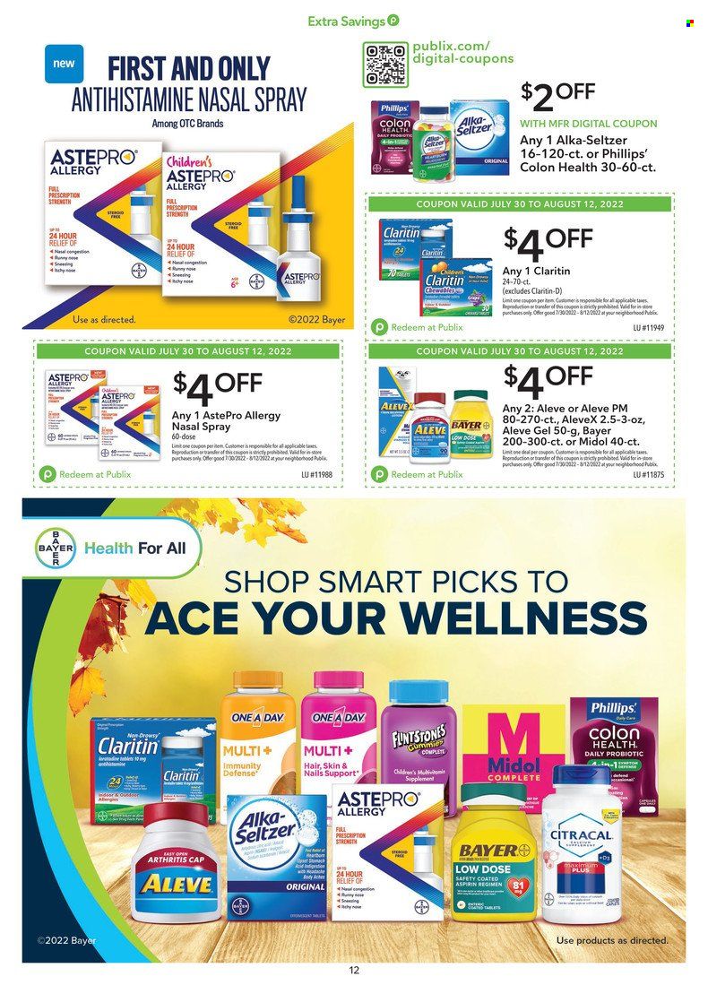 Publix (AL, FL, GA, NC, SC, TN) Weekly Ad Flyer Specials July 30 to August 12, 2022