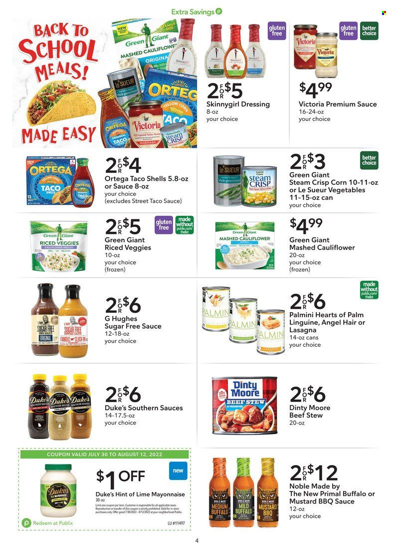 Publix (AL, FL, GA, NC, SC, TN) Weekly Ad Flyer Specials July 30 to August 12, 2022