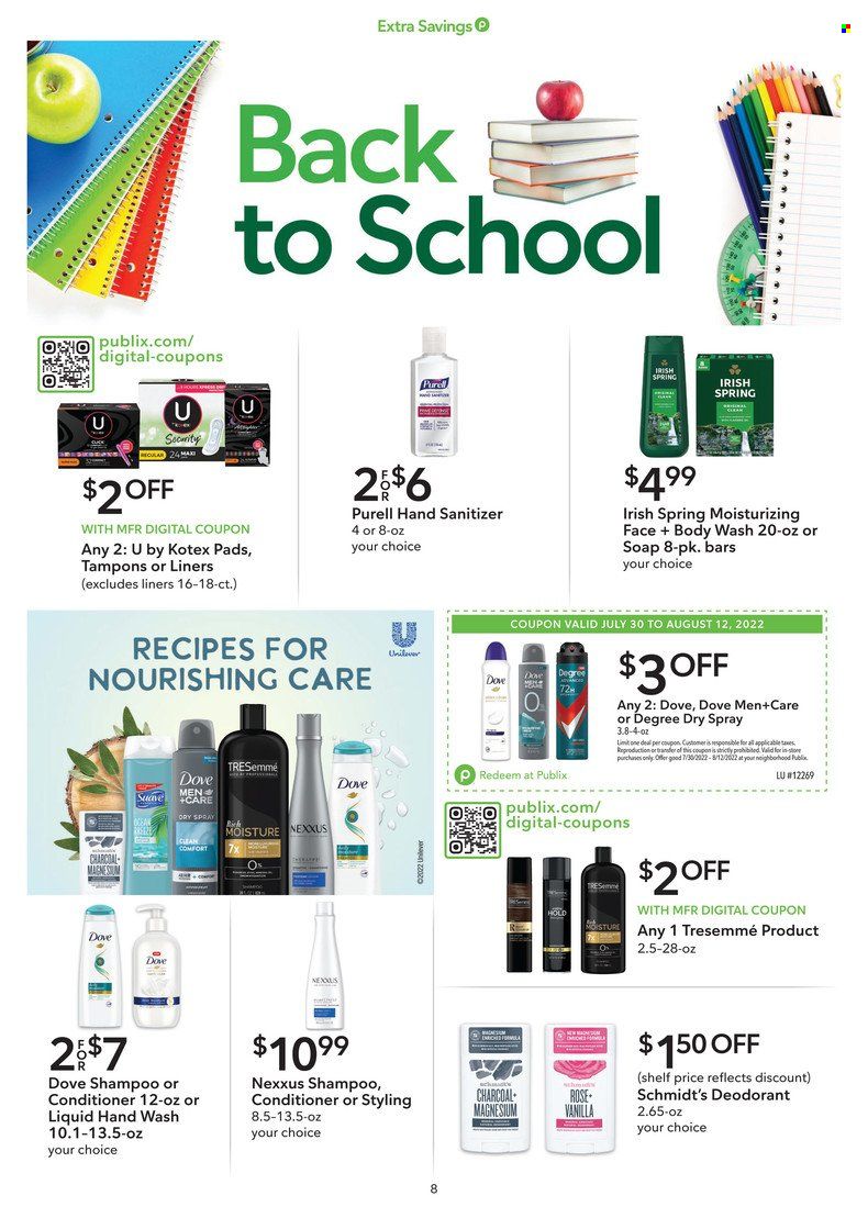 Publix (AL, FL, GA, NC, SC, TN) Weekly Ad Flyer Specials July 30 to August 12, 2022