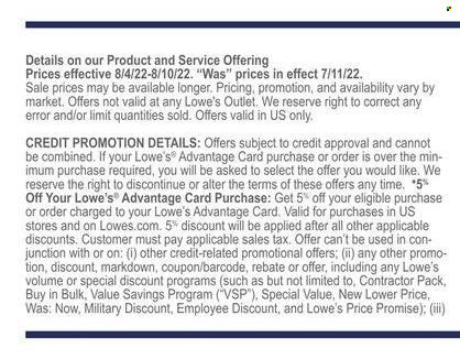 Lowe's Weekly Ad Flyer August 3 to August 10