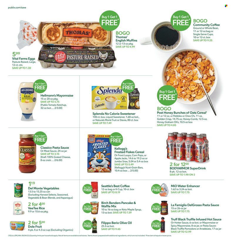 Publix (AL, FL, GA, NC, SC, TN) Weekly Ad Flyer Specials August 4 to August 10, 2022