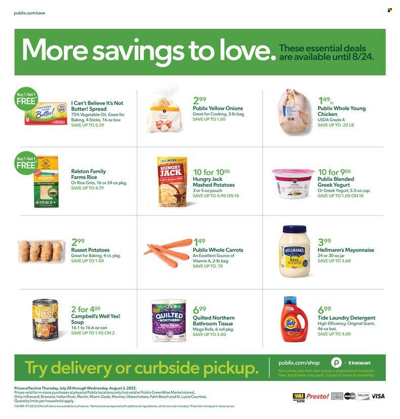 Publix (AL, FL, GA, NC, SC, TN) Weekly Ad Flyer Specials August 4 to August 10, 2022