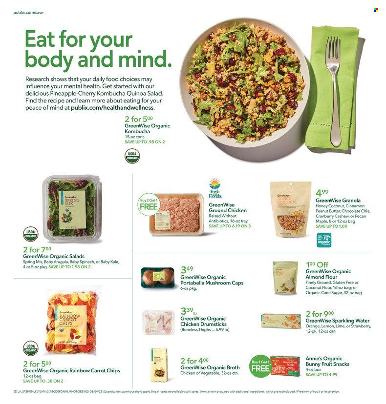 Publix (AL, FL, GA, NC, SC, TN) Weekly Ad Flyer Specials August 4 to August 10, 2022